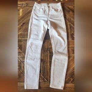 J. CREW Lookout High Rise Skinny Denim Jeans White Size 25